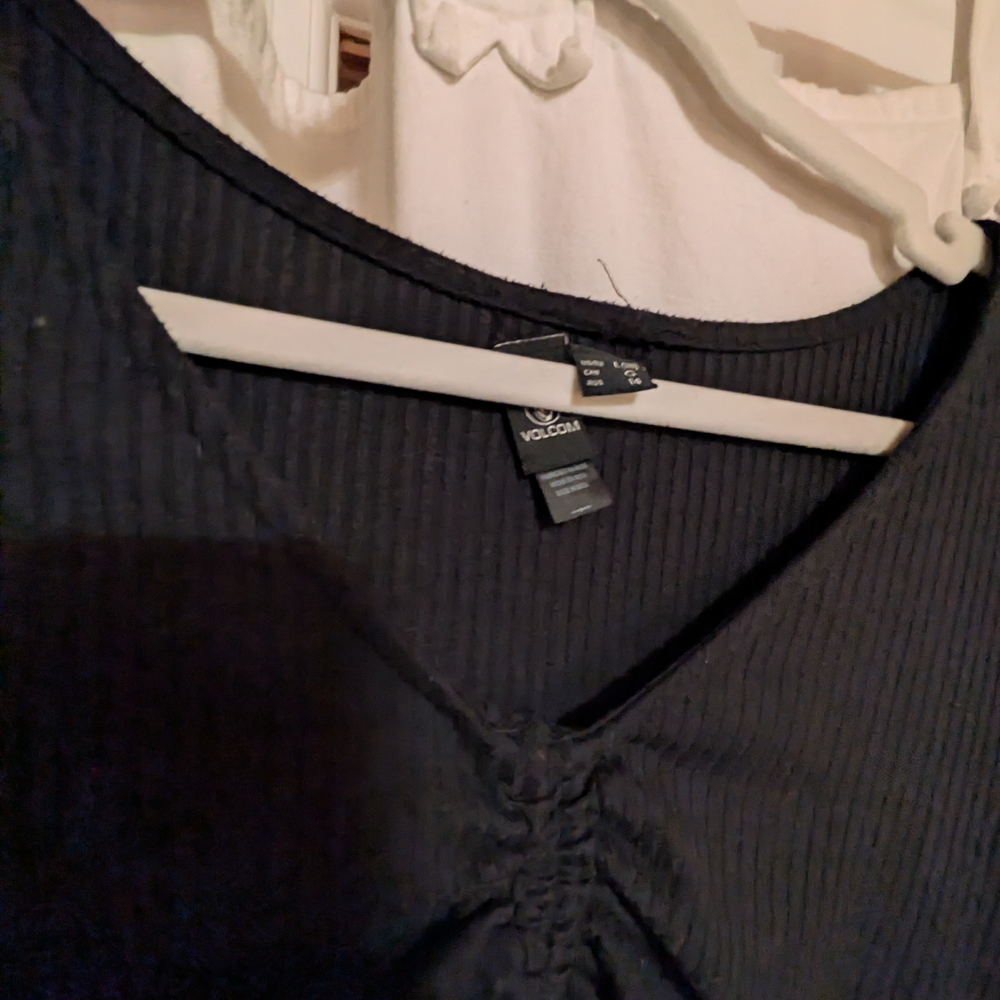 Volcom Black Ruched Mini Dress - Picture 4 of 4